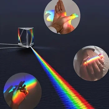 Glasprisma - Dispersions- und Spektrumwerkzeug für Physik, Fotografie, Wissenschaft, ideales Geschenk
