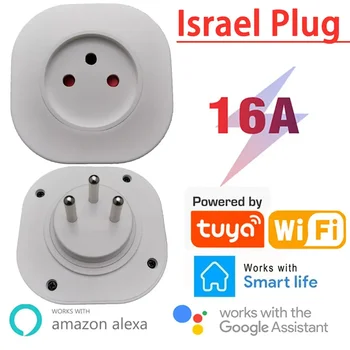 WiFi Smart Plug 16A Israel Stecker Steckdose Tuya APP Smart Home Für Alexa Google Home Assistent Voice Control