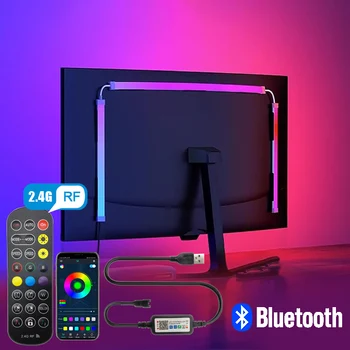Computer Bildschirm Licht Streifen Monitor RGBIC Bluetooth LED Lichter Umgebungs Beleuchtung Musik Sycn APP