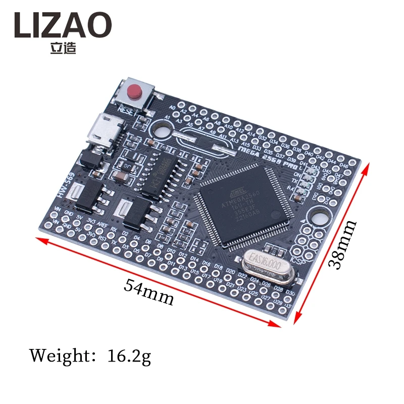 LIZAO Mega 2560 Pro Mini, ATmega2560-16AU, 5 V, CH340G – Bild 4