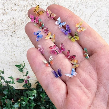 Kleine Mix-Schmetterlinge Miniatur - Feengarten-Ornament, Mikrolandschaft, DIY-Basteldekoration