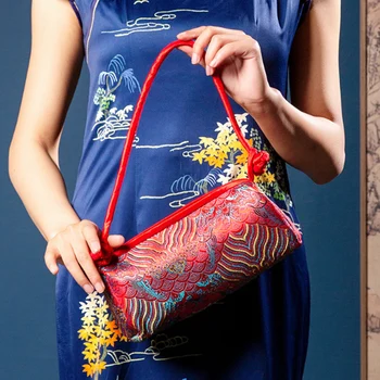 Mode Umhängetasche Frauen Handtasche Luxus Gestickte Seide Tasche Weibliche Geldbörse Kleine Nette Cosplay