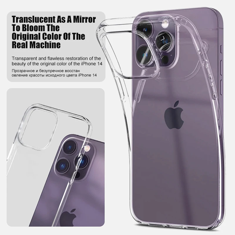 Luxus klare Silikon Handy hülle für iPhone 16 15 14 13 12 11 – Bild 4