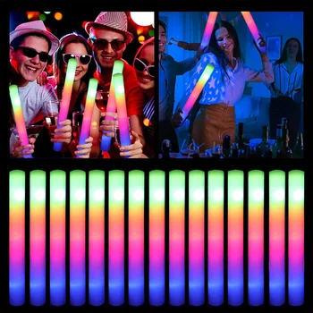LED-Leuchtstäbe, bunt, RGB-Leuchtschaumstoffstäbchen, Jubelröhre, dunkles Licht für Weihnachten, Geburtstag
