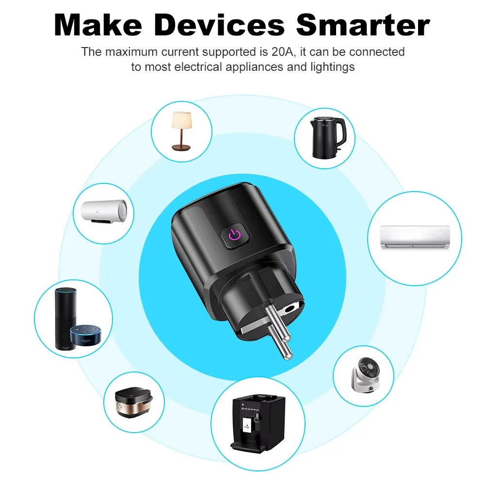 WLAN-Steckdose 20 A mit Strommessung und Timer, Alexa/Google – Bild 4