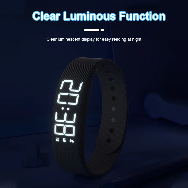Smart Armband LED Digital Wasserdicht Smart Clock Smartband – Bild 2