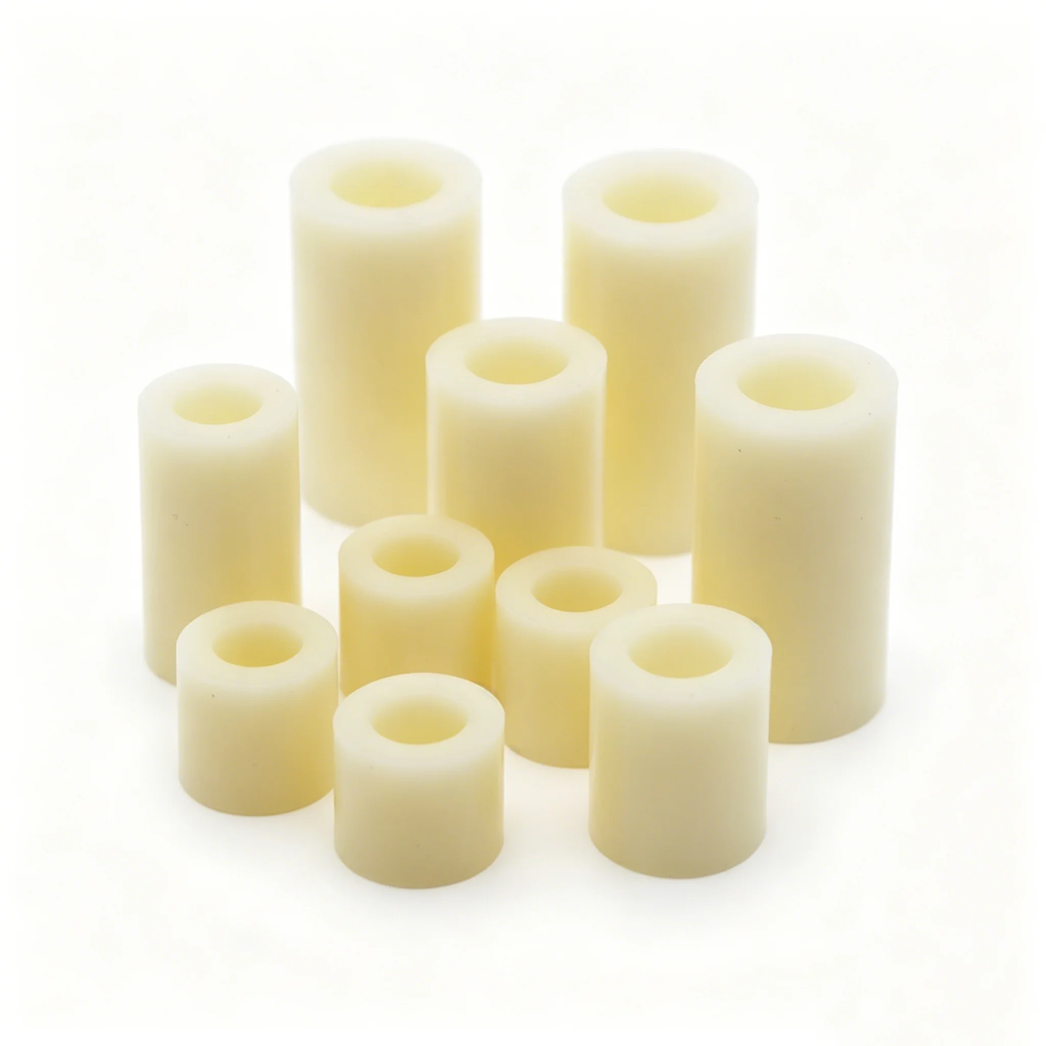 M3 M4 M5 M6 M8 Weiße Nylon-Abstandshalter ohne Gewinde, ABS – Bild 5