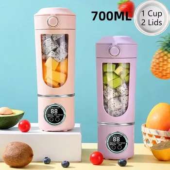 Tragbarer Saftbereiter-Mixer für Shakes, Smoothies, 700 ml, mehrere Farben, 12 Klingen, schnelles Mischen