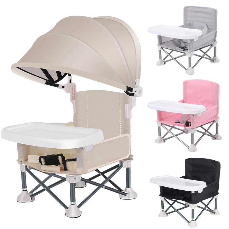 Klappbarer Baby-Essstuhl mit Markise, für Outdoor-Reisen