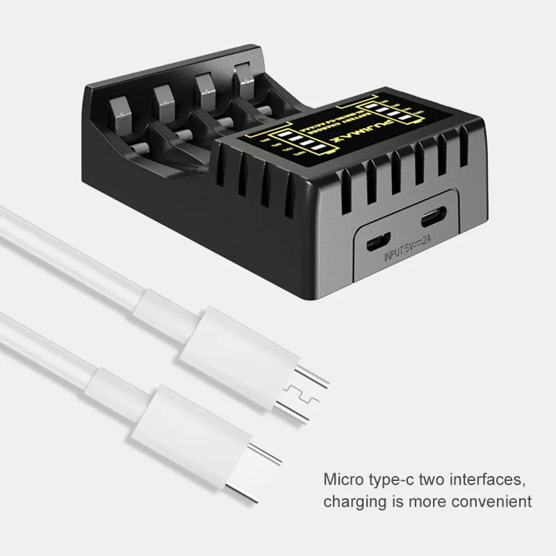 AA/AAA-Batterieladegerät, 4 Steckplätze, intelligente – Bild 3
