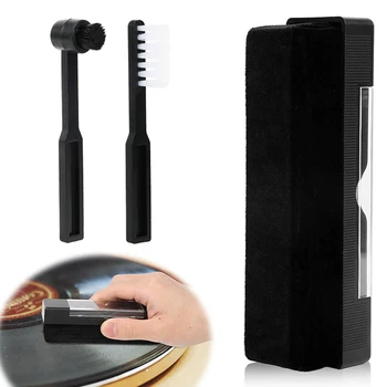 Vinyl Phonograph Reiniger Pinsel Staub Entferner Antistatische Samt CD/LP Reinigung Kit Schallplatten Pinsel