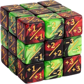 16 mm 6-seitige Würfelzähler + 1/-1 Würfel Kinderspielzeug Zählwürfel für Magic The Gathering Card (10 Stück)