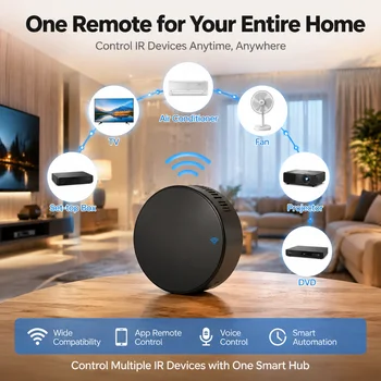 Tuya WiFi Smart IR-Fernbedienungshub für TV, Klimaanlage, Ventilator, Projektor, DVD, Smart Life App