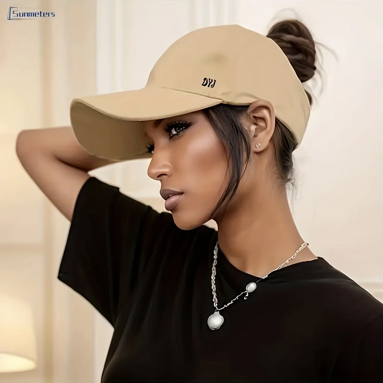 Damen-Baseballkappe im Casual-Stil mit Pferdeschwanz-Öffnung – Bild 2