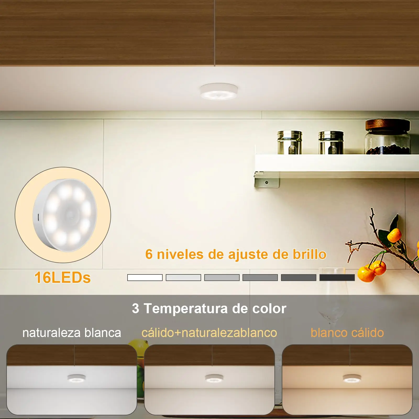 USB-Aufladbare LED-Nachtleuchte mit Bewegungssensor – Bild 4