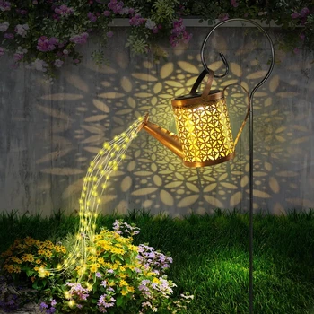 Solar Gießkanne mit Lichtern Outdoor Solar Garten leuchten Dekor Solar leuchten wasserdichte Hänge laterne