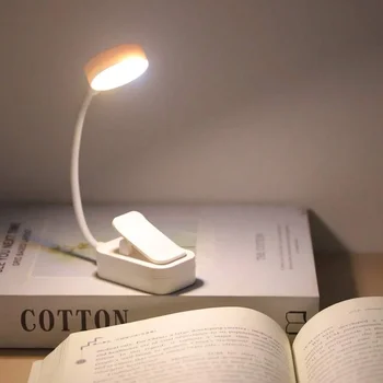 Mini LED Lesebuchlampe Tischleuchte 3 Modi Einstellbar Augenschutz Clip-On Studier- und Leselampe für Reisen