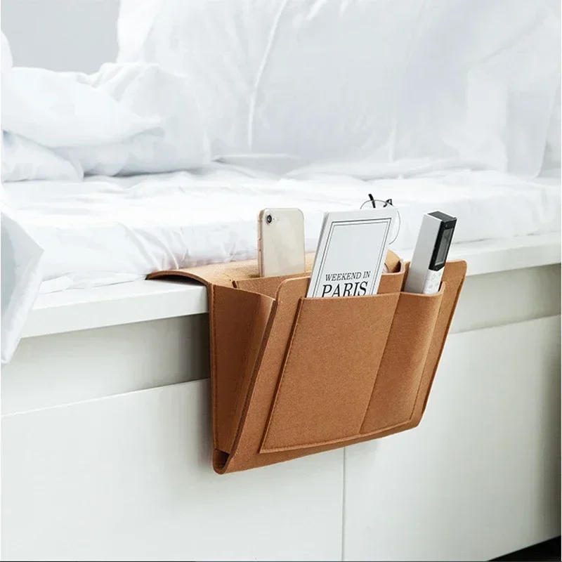 Filz Nachttisch Aufbewahrungstasche Beutel Bett Schreibtisch – Bild 2