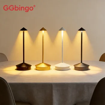 GGbingo Wiederaufladbare Tisch-LED-Lampe mit Touch-Sensor, Schreibtischlampe für Restaurant, Bar