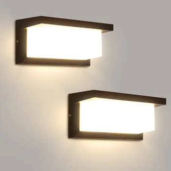 LED Vintage Rechteck Wandleuchte Innen Außen Dekorative Beleuchtung für Veranda Wohnzimmer Schlafzimmer Hof