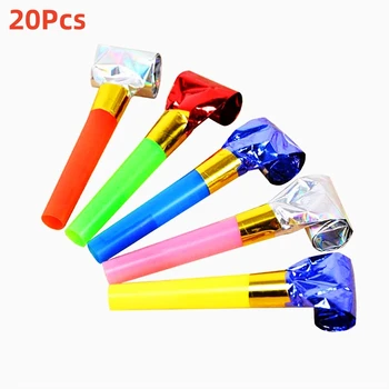 Musical Blow Outs Ballon Mixed Glitter Fransen Metallic Krachmacher Kinder Niedliche Blowouts (20 Stück)