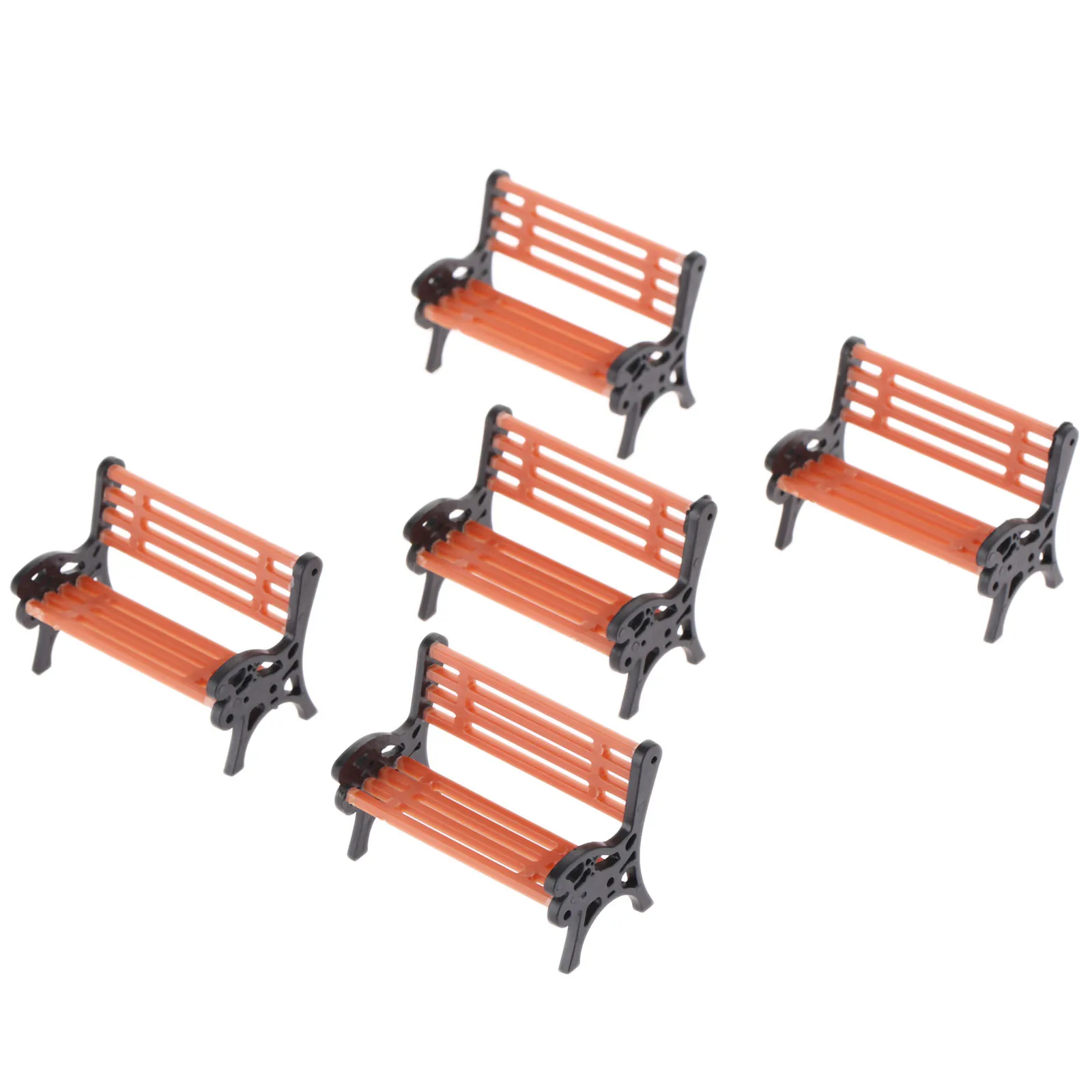 5PCS Modell Park Bank 1:30 Mini Garten Ornament Miniatur Park – Bild 5