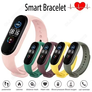 M7 Smart Band Uhr für Männer und Frauen, Silikon, Herzfrequenz-Smartband, verschiedene Zifferblätter