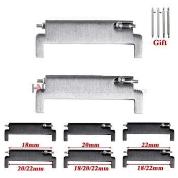 1 Paar Uhrenarmband-Adapter 18mm auf 20mm 22mm, 20mm auf 18/20/22mm, 22mm auf 22mm Schnellverschluss-Stifte