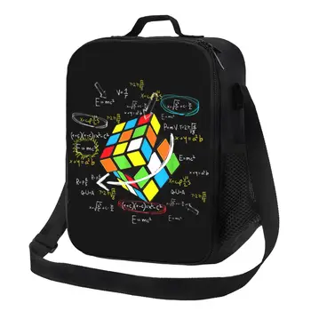 Benutzerdefinierte Mathe Rubiks Rubix Cube Caps Thermoisolierte Lunchtaschen Wiederverwendbares Mittagessen