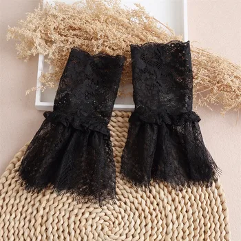 Mode Allgleiches Rüschen Gefälschte Ärmel Plissee Sonnenschutz Falsche Manschetten Lolita Spitze Manschetten