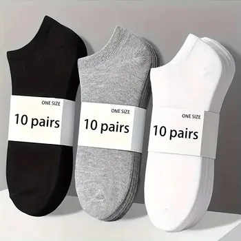 5/10er-Pack Unisex-Söckchen mit bequemer Passform für alle, atmungsaktiv und leicht - ideal für Sport