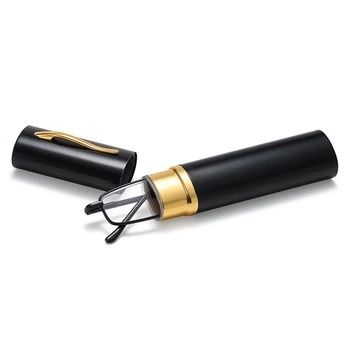 1,0~+4,0 Leichte, tragbare Blaulichtfilter-Lesebrille mit Stiftclip und Etui für Männer und Frauen