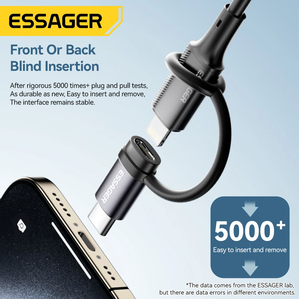 Lightning-Buchse auf USB-C Stecker Adapter, 3 A – Bild 3