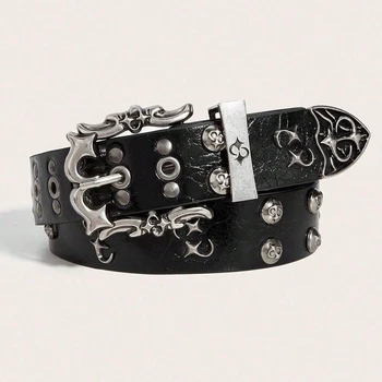 Retro Herrengürtel im Bohemian-Stil - Modischer Personalisierter Gürtel für Männer und Frauen Punk Rock Y2K