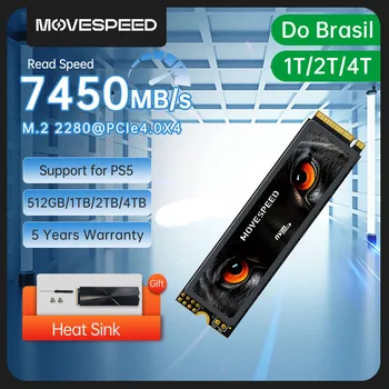 MOVESPEED 7450 MB/s SSD NVMe M.2 2280 4 TB 2 TB 1 TB interne Solid-State-Festplatte M2 PCIe 4.0x4 2280