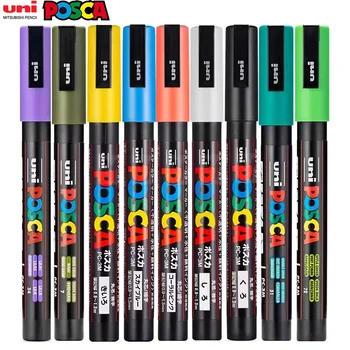 Uni Posca Full Marker PC-1M 3M 5M Multi-Colours Acrylic permanente rotulador Poster graffiti Painting Pen