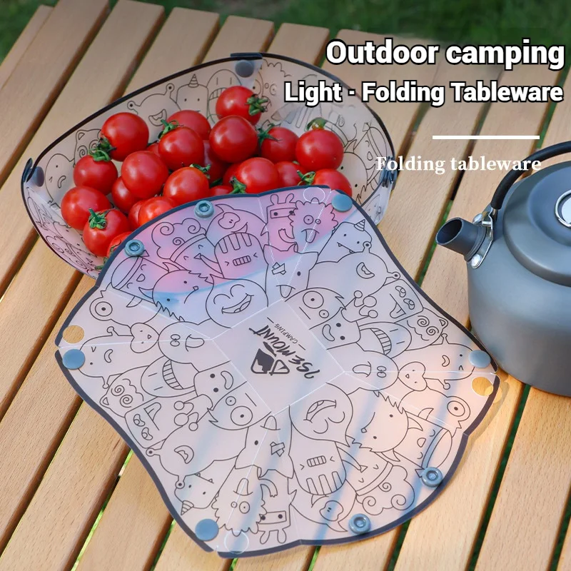 Outdoor Camping Picknick Geschirr Ultraleichtes Faltbares – Bild 4