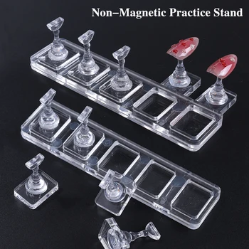 Nicht-Magnetische Nagel Display Acryl Nagel Display Stand Tipps Halter Nagel Praxis Stehen Fingernagel DIY