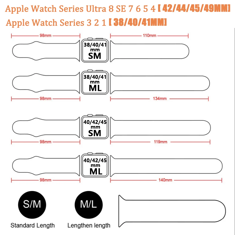 Sportarmband Silikon für Apple Watch, 40 bis 46 mm – Bild 3