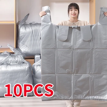 1 ​ 0PCS Große Kapazität Kunststoff Taschen Verdicken Moving Verpackung Tasche Kleidung Lagerung Taschen