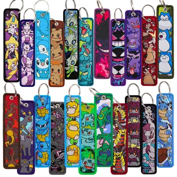 Japanischer Anime-Elf-Monster-Schlüsselanhänger für Autos, Rucksack, Schlüsselhalter, Stickerei