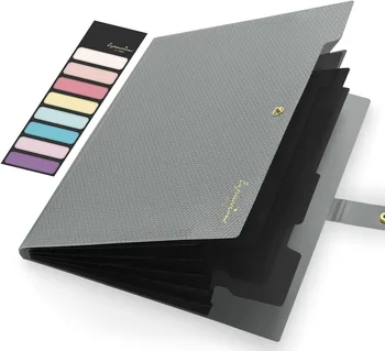 Fächermappe, 5 Taschenordner für Dokumente, tragbarer Papier-Organizer für Schulbürobedarf, A4-Format