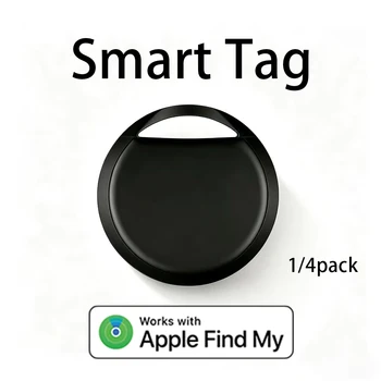 1/4er-Pack Smart Tag für Apple Find My - Bluetooth-Gegenstandsortungsgerät mit Warnfunktion bei Verlust
