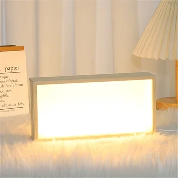 Leerer Fotorahmen mit LED-Licht zum Selbermachen, kann Fotospuppen, Ornamente usw. Heimbüro-Dekoration