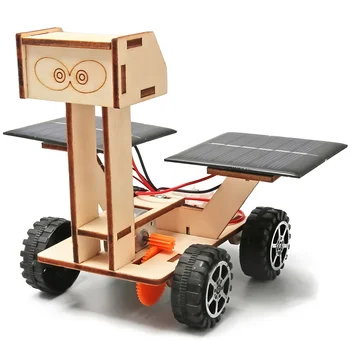 Solar Auto Mond Exploration Fahrzeug Kinder Diy Hand-Montiert Modell Diy 3d Holz Puzzle Wissenschaft