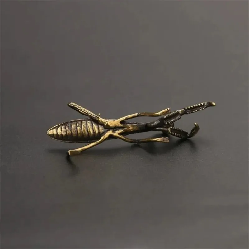 Kupfer Mantis Miniatur Ornament Vintage Blumentopf Dekoration – Bild 5