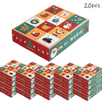 Adventskalender-Boxen: Leere Weihnachts-Adventskalender-Boxen, füllen Sie 12 Tage (20 Stück)