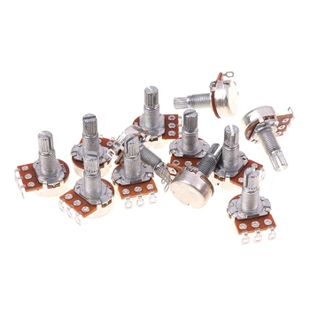 A500K B500K A250K B250K A50K B25K Potentiometer Splined Kleine Topf Elektrische Gitarre Bass Effekt Verstärker