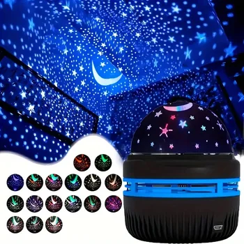 Bunte LED Sternenhimmel Projektor Galaxy Licht Magic Ball Mond Stern Nachtlicht Schlafzimmer Atmosphäre Lampe