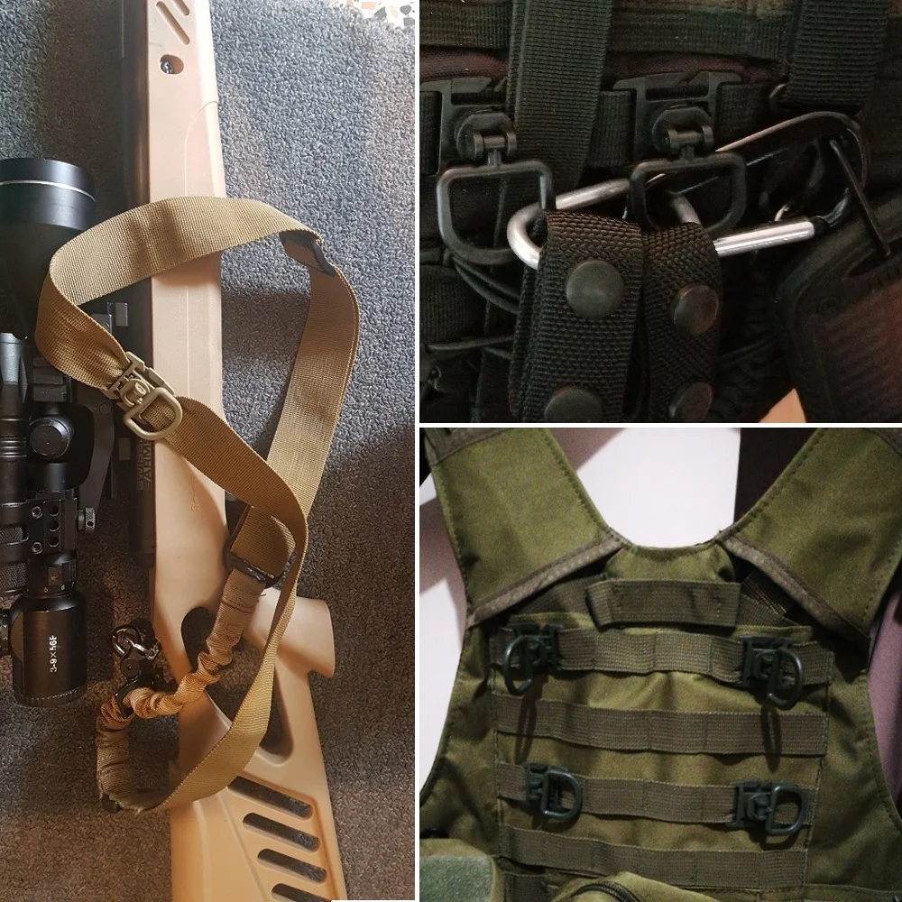 4 Stück 360 Rotation D-Ring Clips Taktische Tasche Zubehör – Bild 6